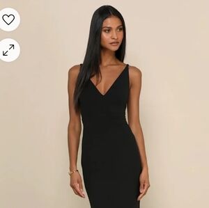 NWT Lulu's Melora Black Maxi Dress